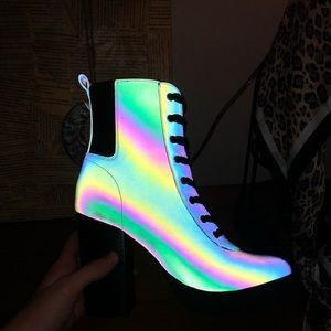 Steve Madden Reflective Combat Booties